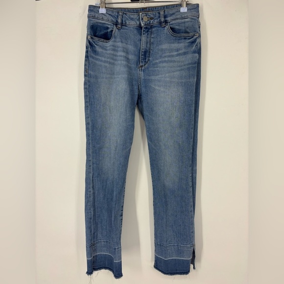 NWOT DL1961 Mara Ankle Jeans in Saratoga Wash Two-Tone Hem Blue 28 - Picture 3 of 4